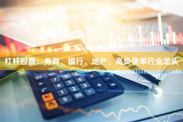 杠杆股票：券商、银行、地产、高负债率行业龙头